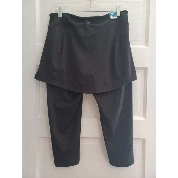 Old Navy NWT compression skirt legging 1-piece combo women L black active sport - Picture 2 of 11
